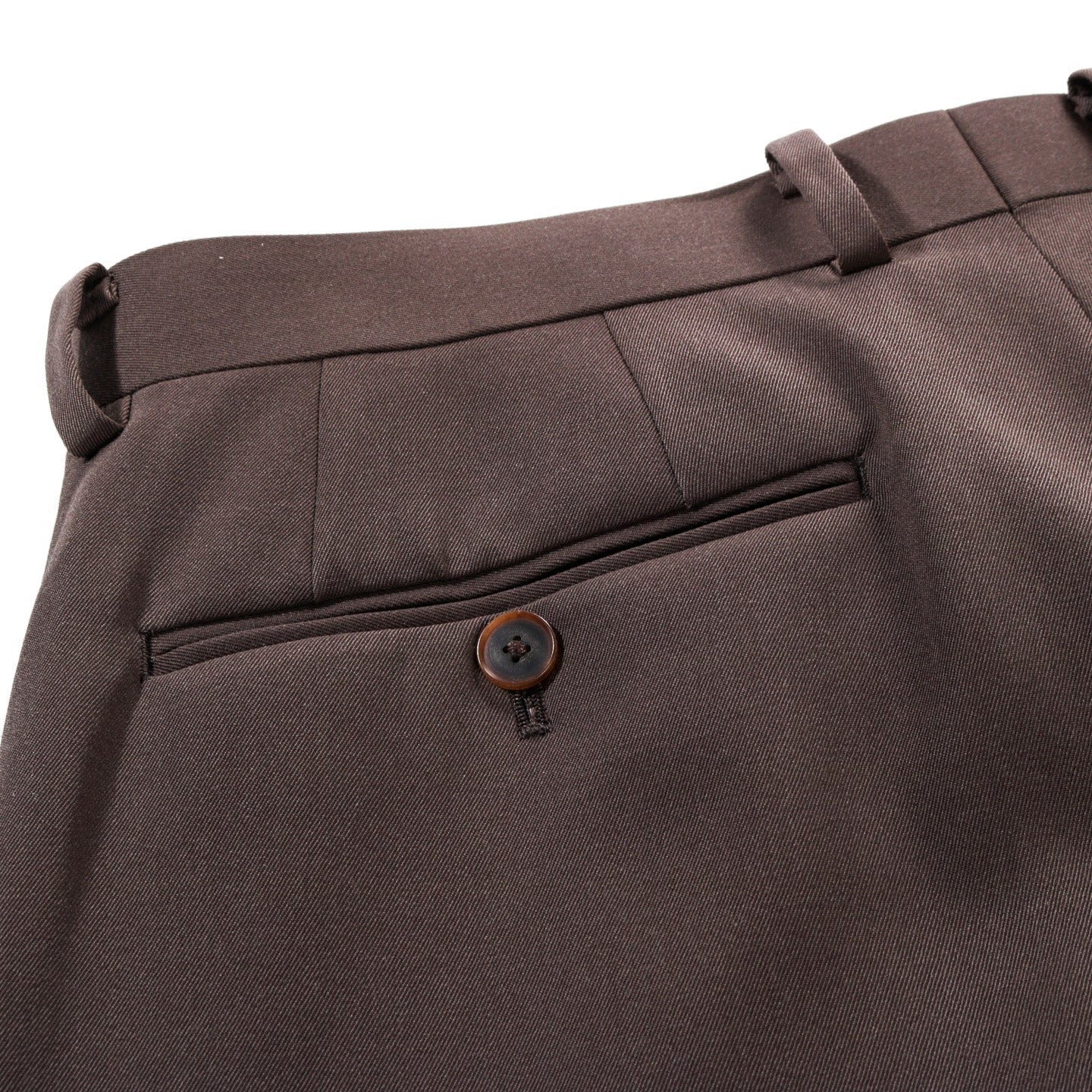 AURALEE LIGHT WOOL MAX GABARDINE SLACKS DARK BROWN