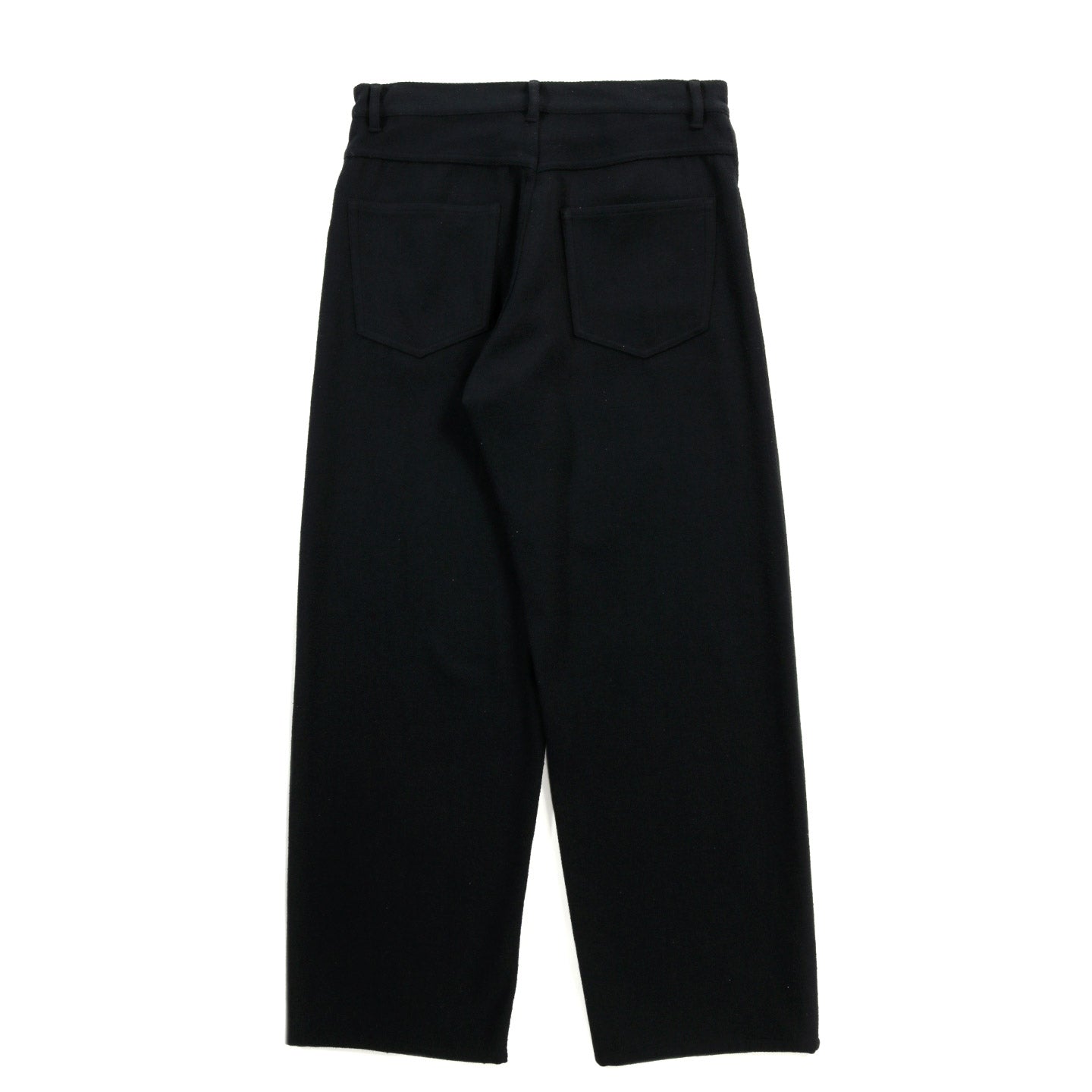 AURALEE SILK NEP DENIM 5P WIDE PANTS BLACK