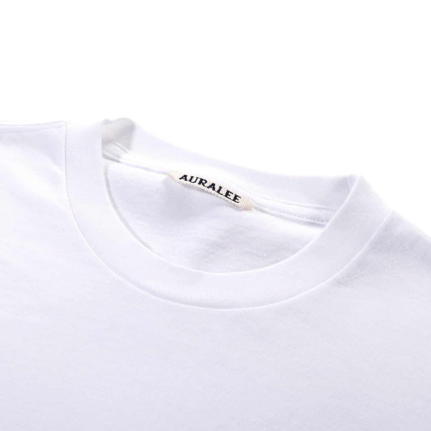 AURALEE SEAMLESS CREW NECK TEE WHITE