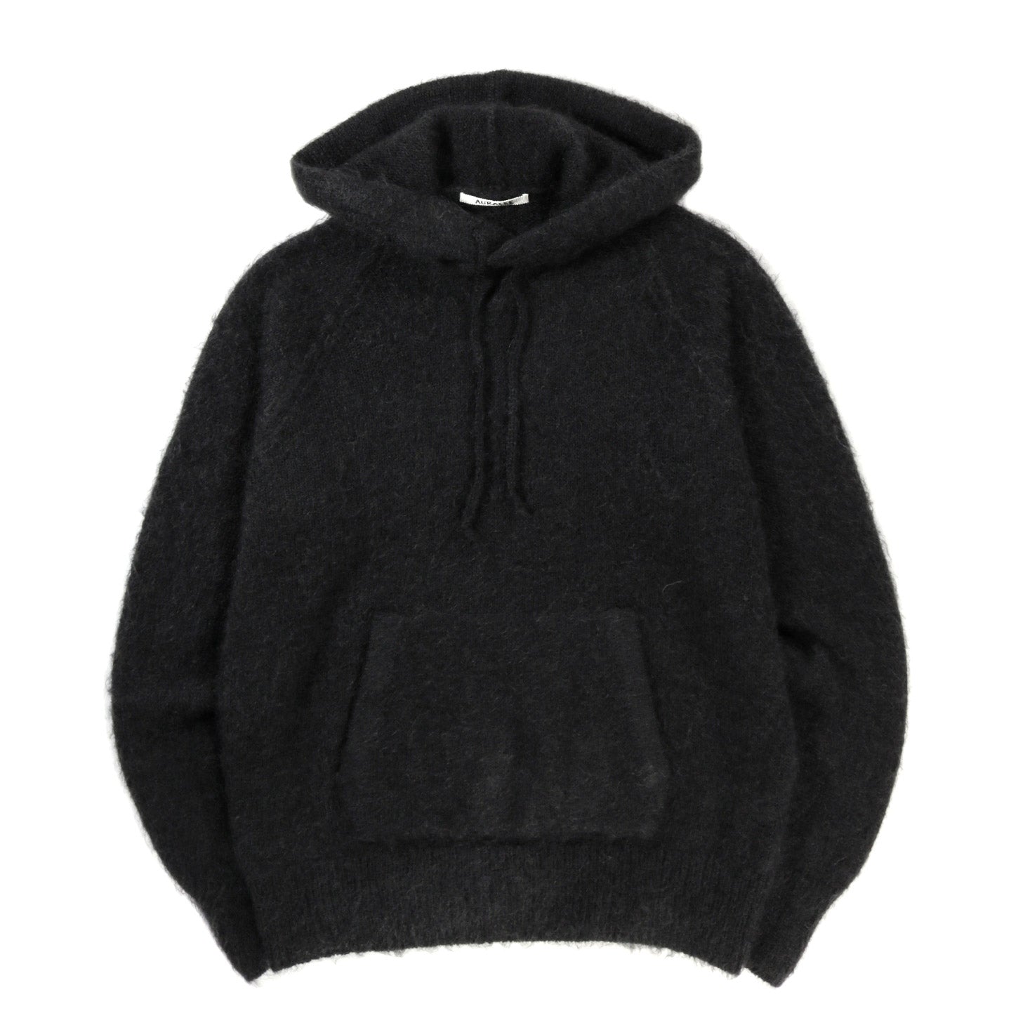 AURALEE BRUSHED SUPER KID MOHAIR KNIT P/O PARKA INK BLACK | TODAY 
