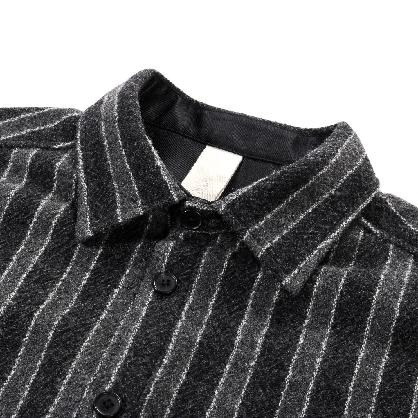 ARCHIE SUNDAY SHIRT GREY WOOL STRIPE