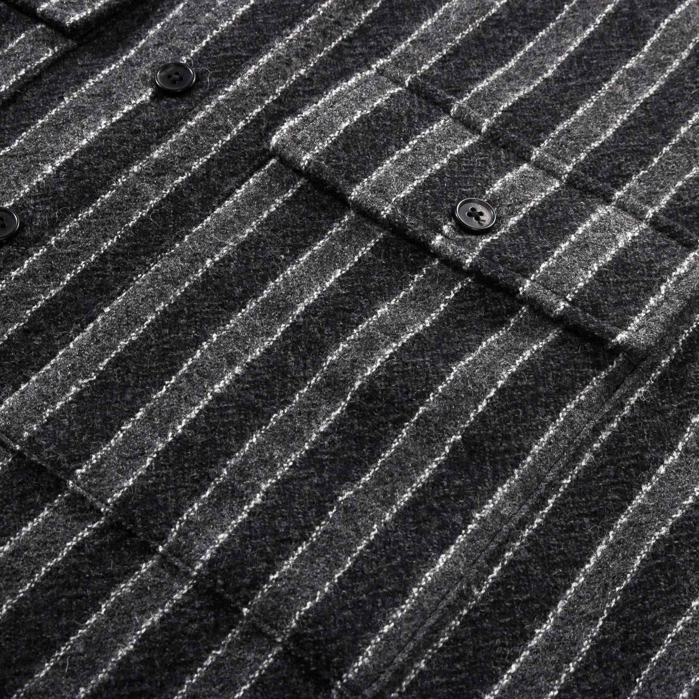 ARCHIE SUNDAY SHIRT GREY WOOL STRIPE