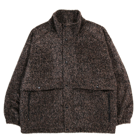 ARCHIE FUNNEL ZIP JACKET FELTED ALPACA WOOL