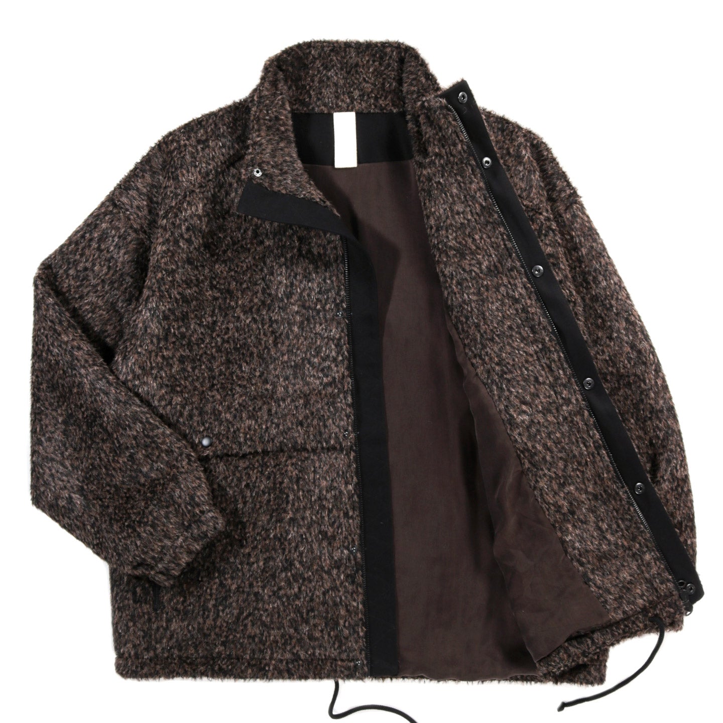 ARCHIE FUNNEL ZIP JACKET FELTED ALPACA WOOL