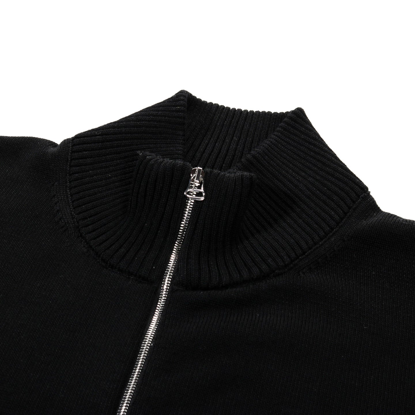 ARPENTEUR ZIPPE SWEATER COTTON BLACK | TODAY CLOTHING
