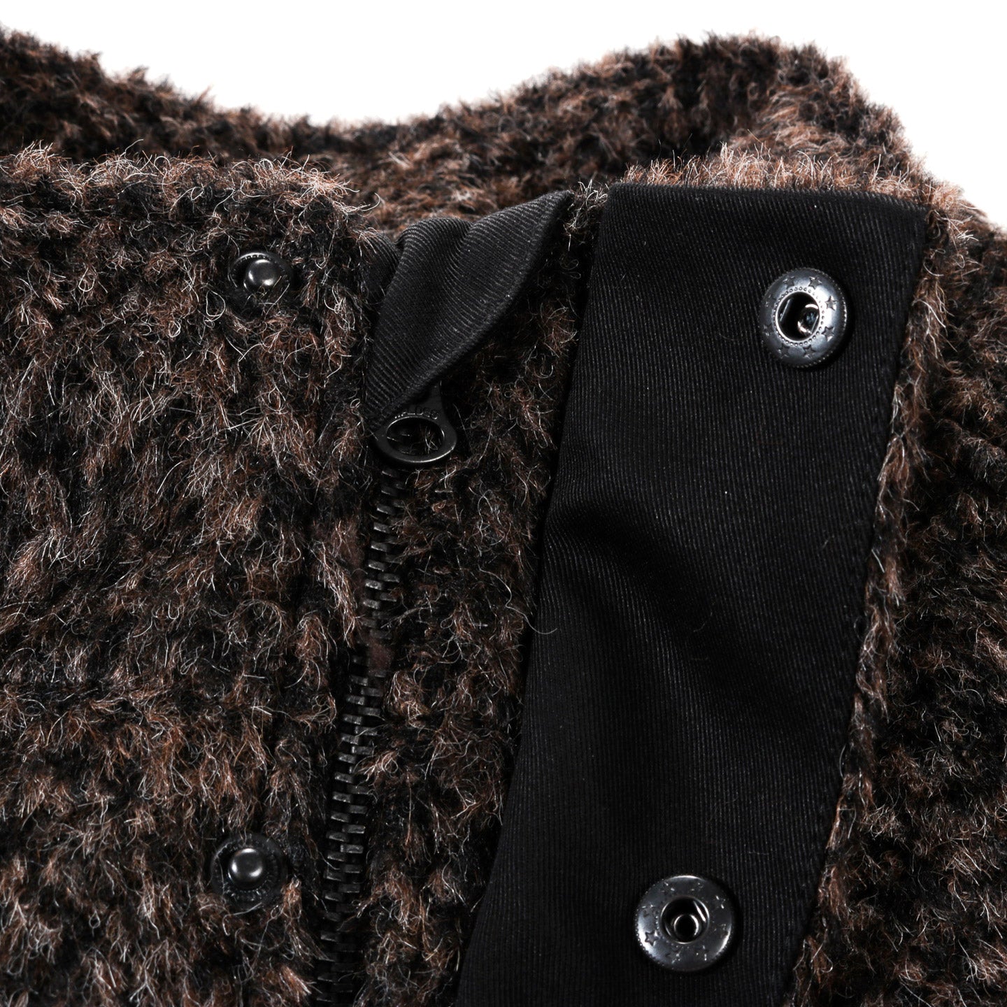 ARCHIE FUNNEL ZIP JACKET FELTED ALPACA WOOL