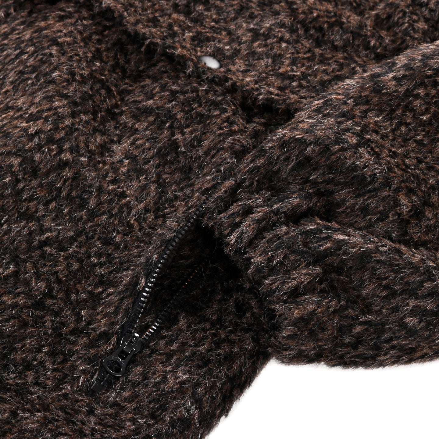 ARCHIE FUNNEL ZIP JACKET FELTED ALPACA WOOL