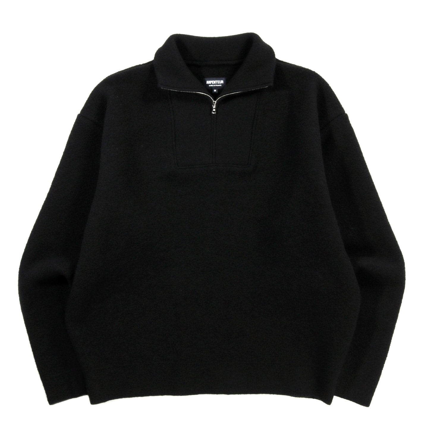 ARPENTEUR CAM SWEATER FELTED WOOL BLACK