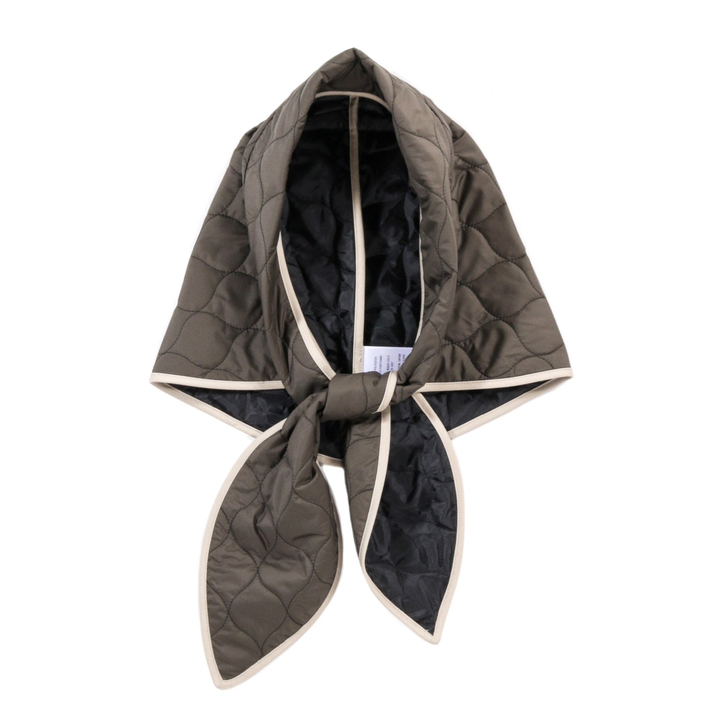 ARCHIE HEADSCARF OLIVE QUILTED NYLON