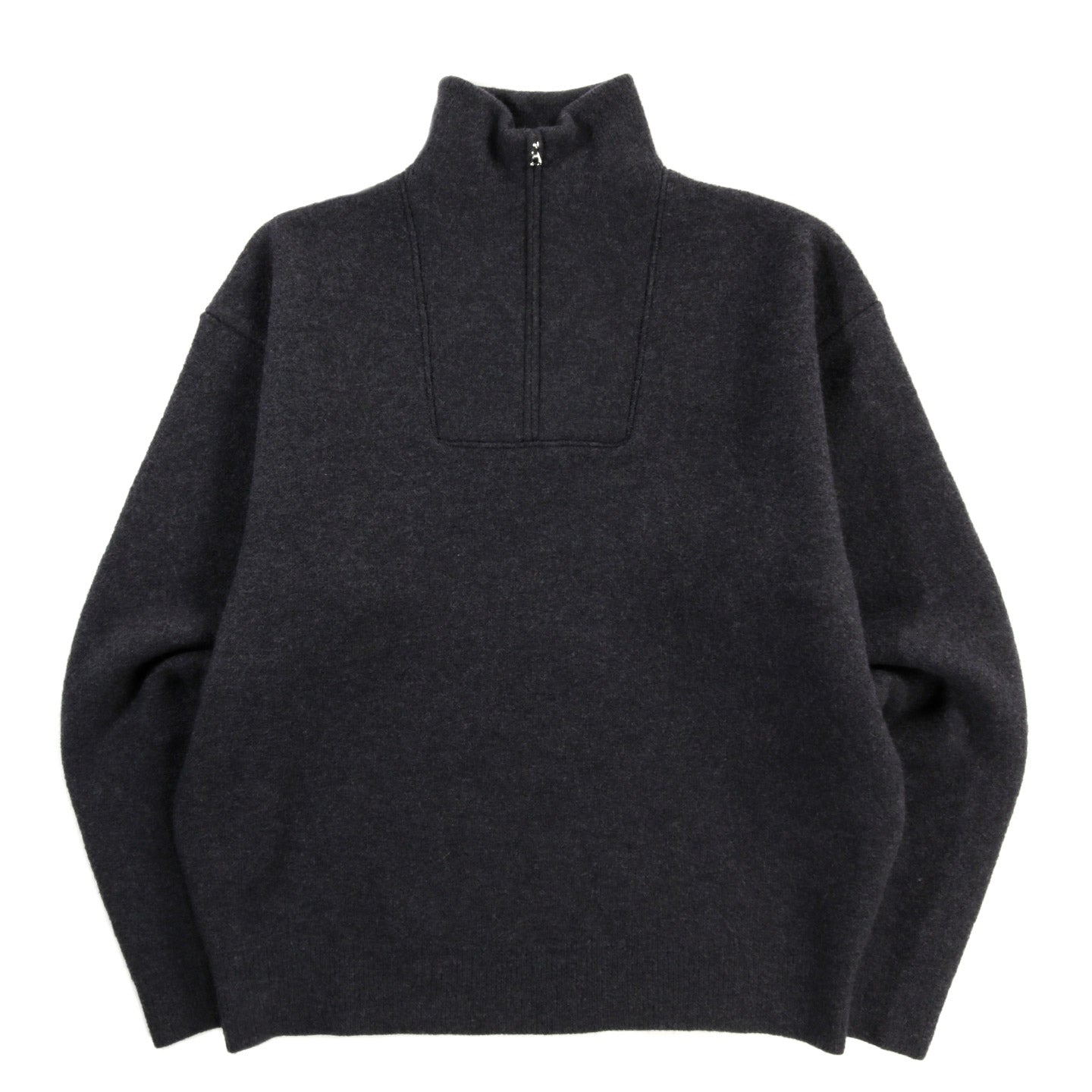 ARPENTEUR CAM SWEATER FELTED WOOL CHARCOAL