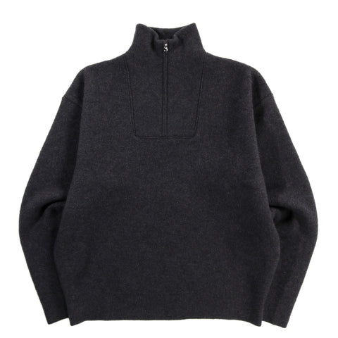 ARPENTEUR CAM SWEATER FELTED WOOL CHARCOAL