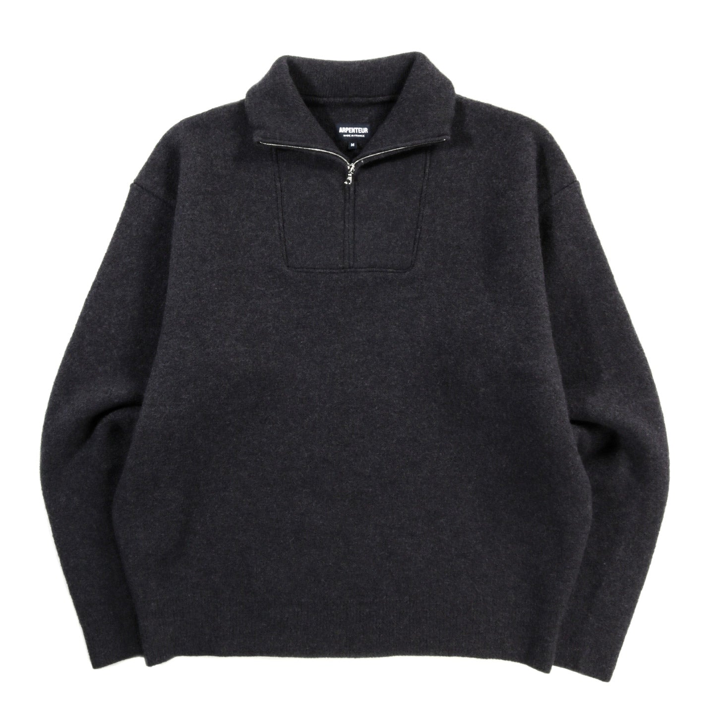 ARPENTEUR CAM SWEATER FELTED WOOL CHARCOAL