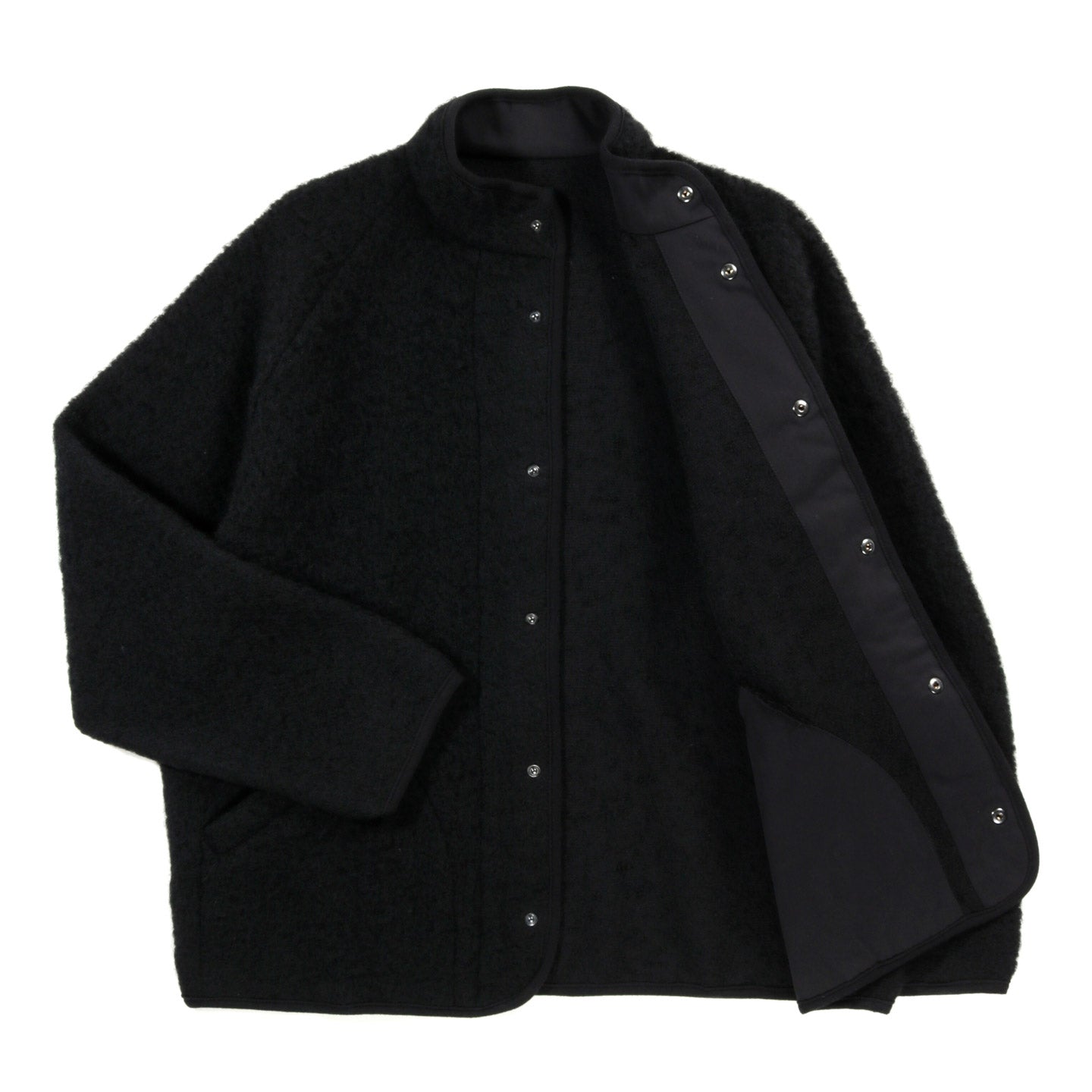 ARPENTEUR CONTOUR JACKET SHAGGY WOOL BLACK