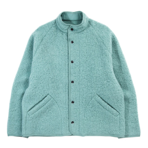 ARPENTEUR CONTOUR JACKET SHAGGY WOOL TURQUOISE