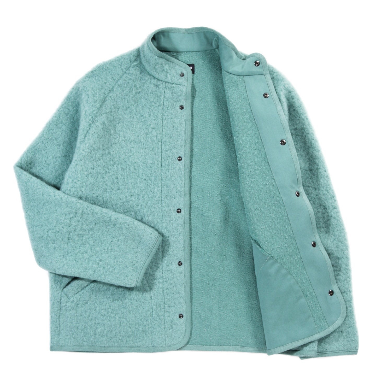 ARPENTEUR CONTOUR JACKET SHAGGY WOOL TURQUOISE