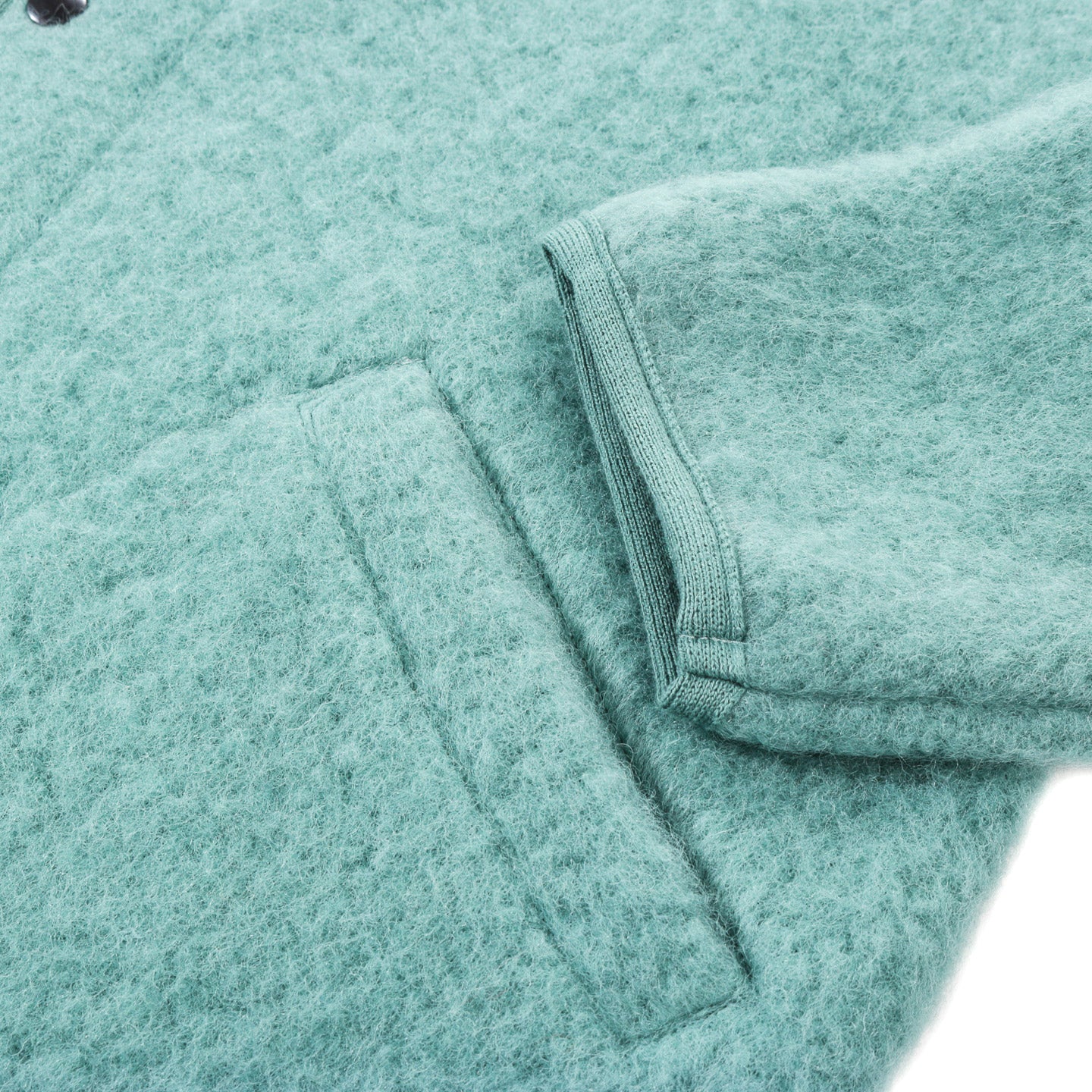 ARPENTEUR CONTOUR JACKET SHAGGY WOOL TURQUOISE