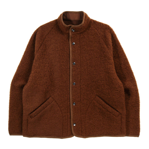 ARPENTEUR CONTOUR JACKET SHAGGY WOOL TOBACCO
