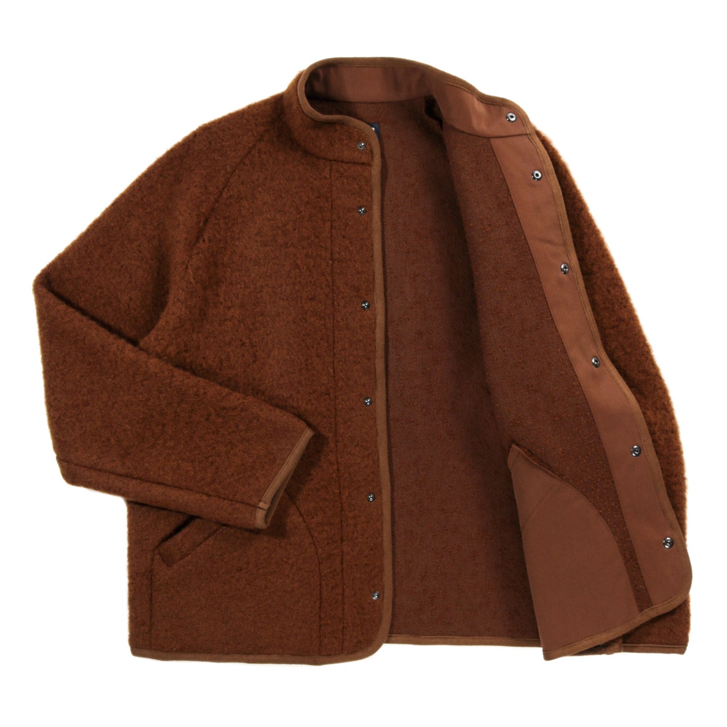 ARPENTEUR CONTOUR JACKET SHAGGY WOOL TOBACCO