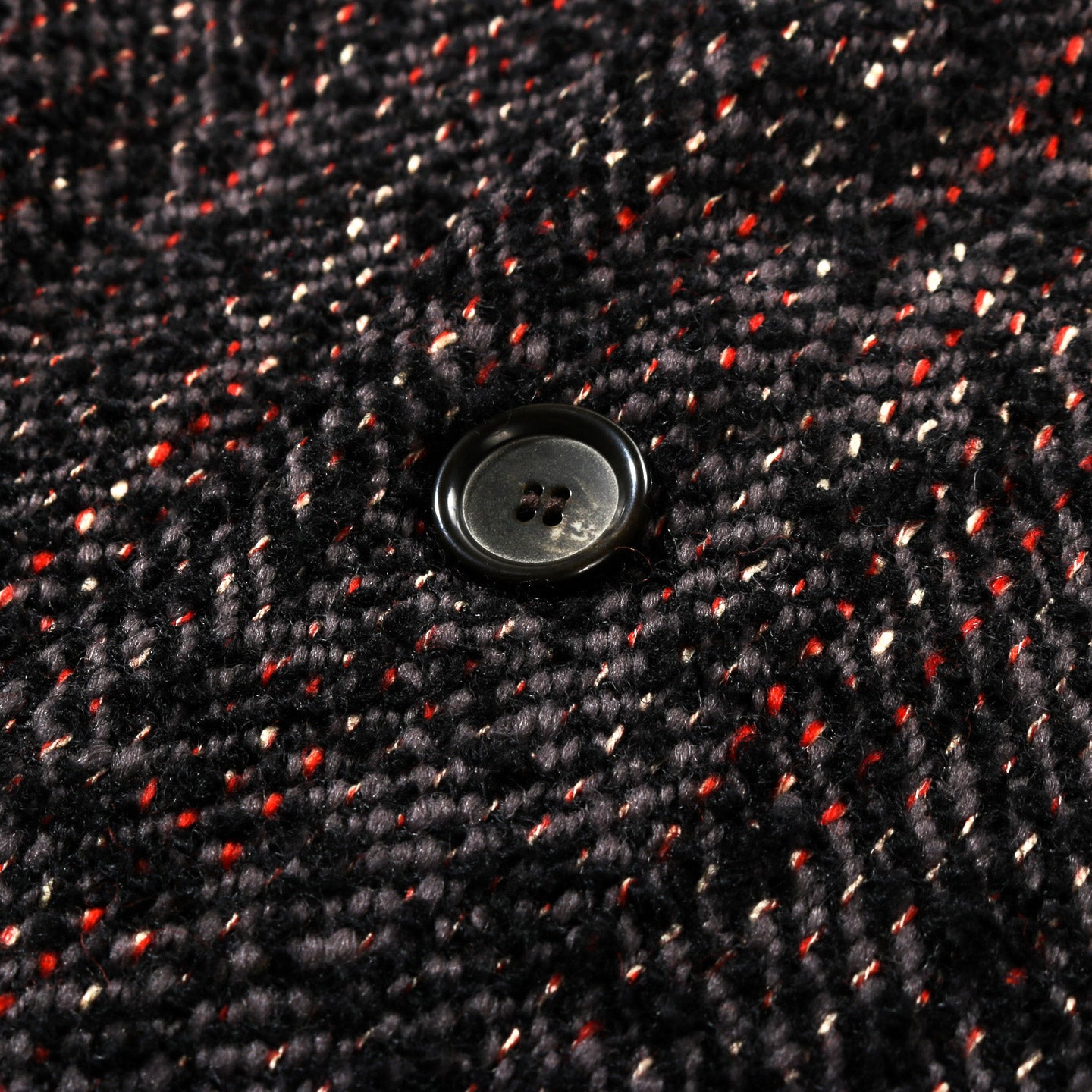 BLUE BLUE JAPAN CITY LIGHTS ROVING TWEED COAT BLACK