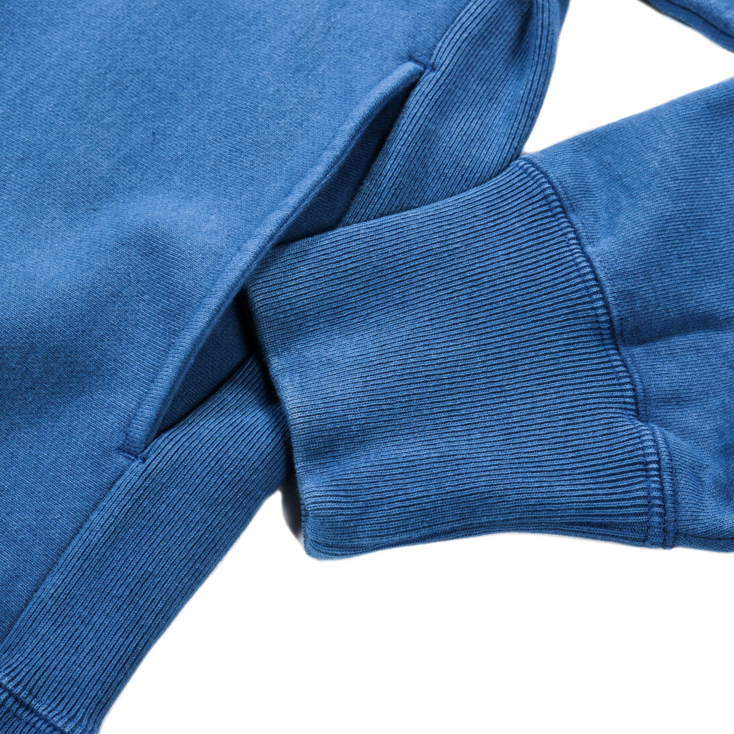 BLUE BLUE JAPAN HAND DYED INDIGO HOODED SWEATSHIRT BLUE