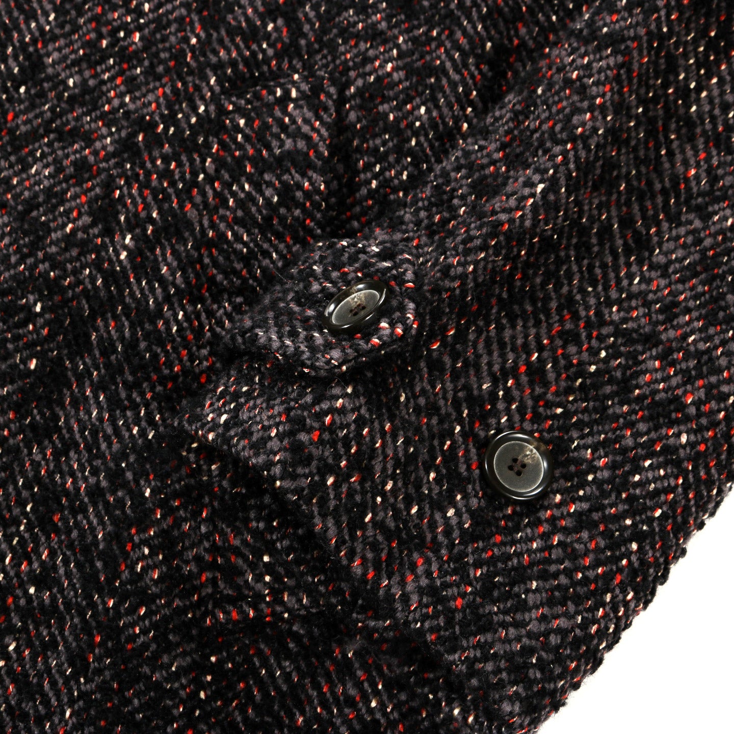 BLUE BLUE JAPAN CITY LIGHTS ROVING TWEED COAT BLACK