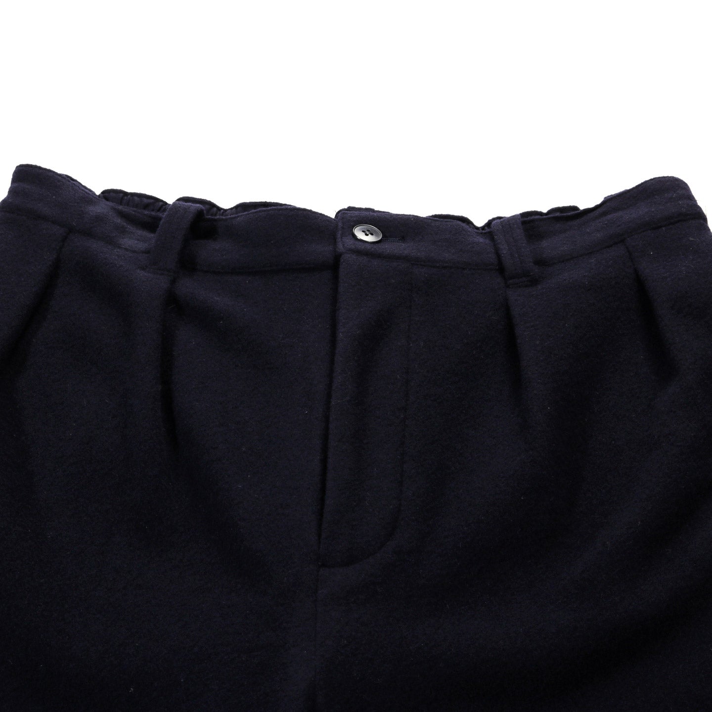 BLUE BLUE JAPAN CASHMERE BLEND FLEECE DRAWSTRING PANTS DARK NAVY