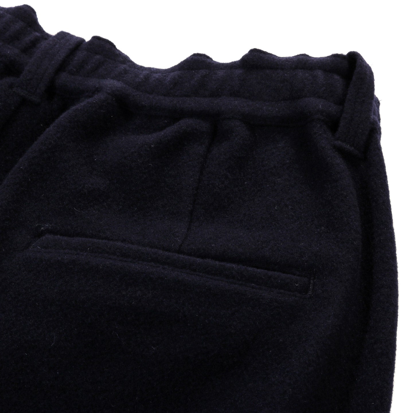 BLUE BLUE JAPAN CASHMERE BLEND FLEECE DRAWSTRING PANTS DARK NAVY