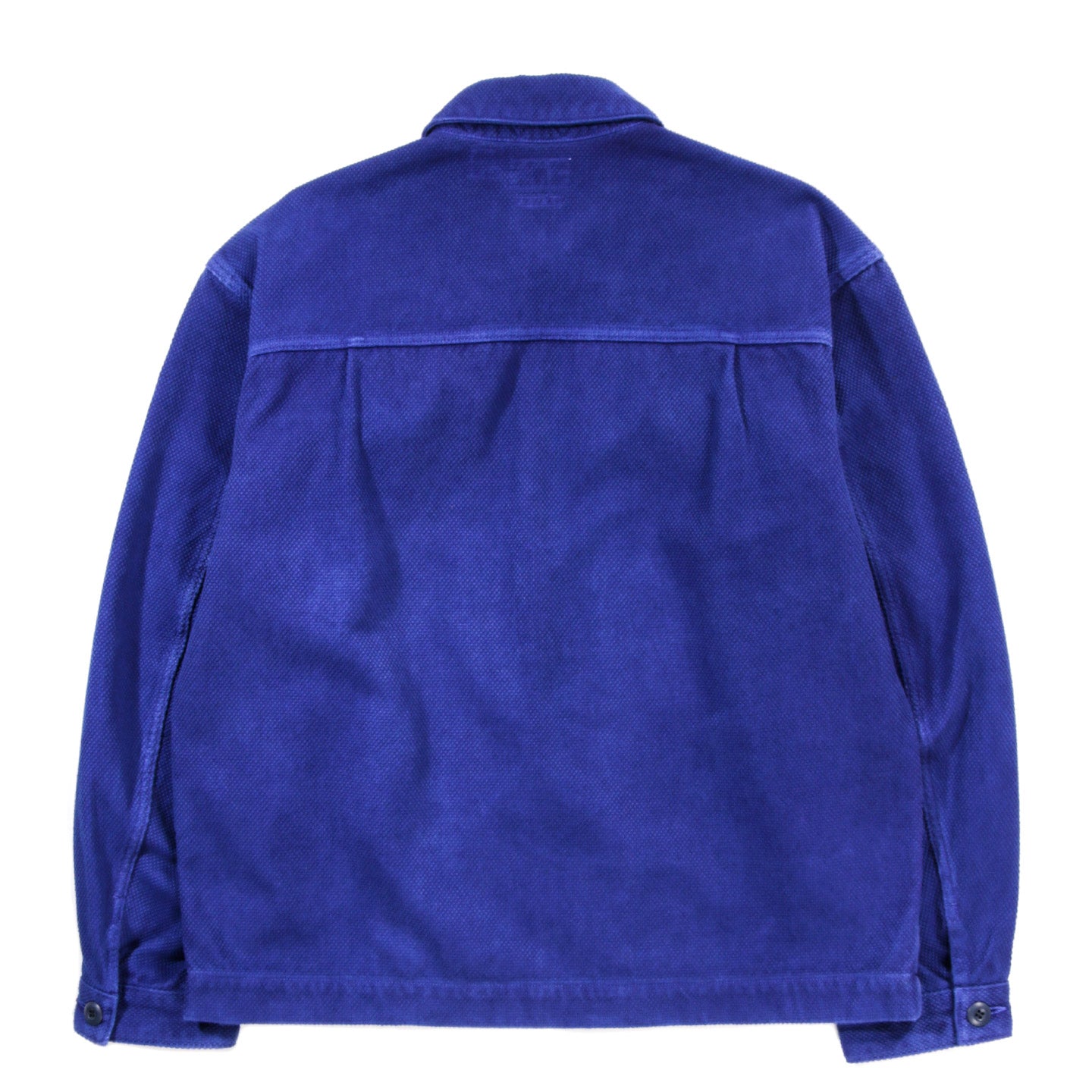 BLUE BLUE JAPAN BLUE INDIGO 'SASHIKO' HAND DYED ZIP UP JACKET