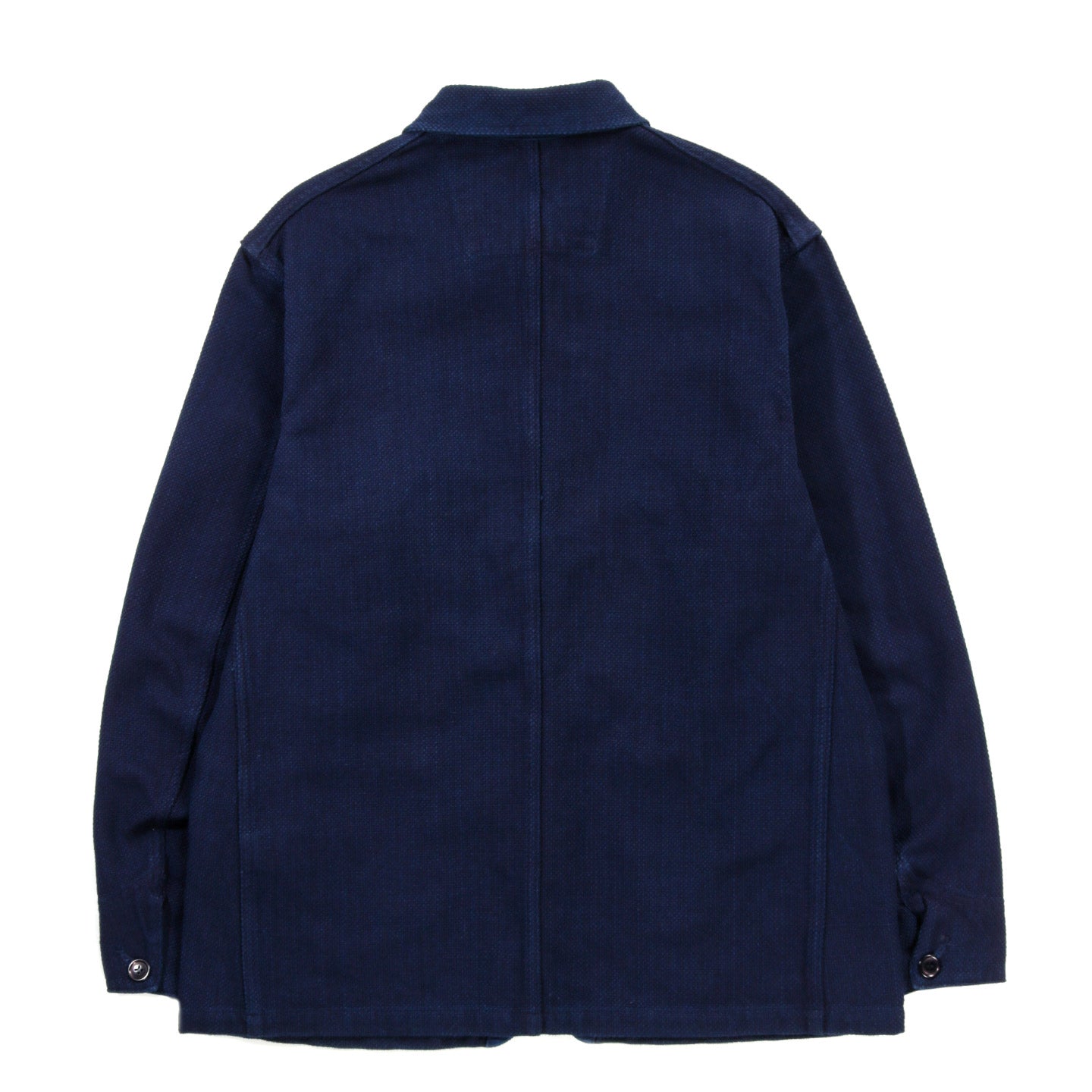 BLUE BLUE JAPAN PURE INDIGO DOUBLE CLOTH 'SASHIKO' COVERALL JACKET