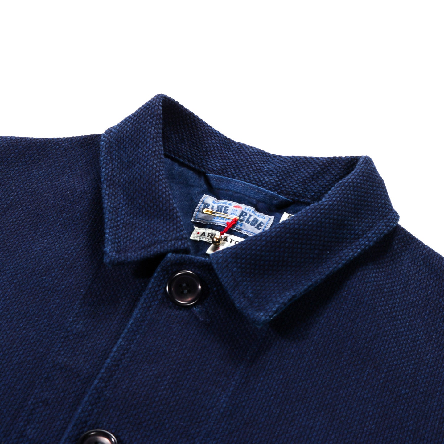 BLUE BLUE JAPAN PURE INDIGO DOUBLE CLOTH 'SASHIKO' COVERALL JACKET
