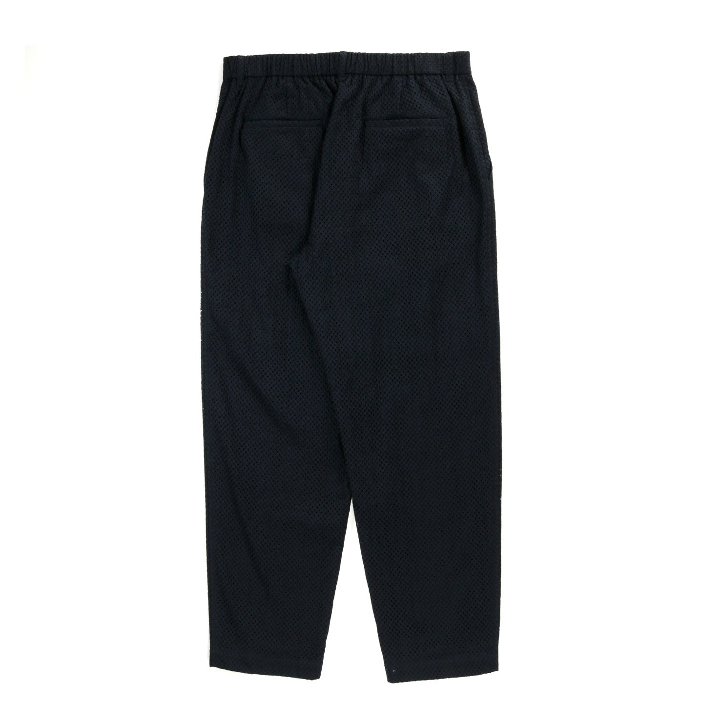BLUE BLUE JAPAN MEYER LACE TUCKED STRAIGHT PANTS DARK NAVY