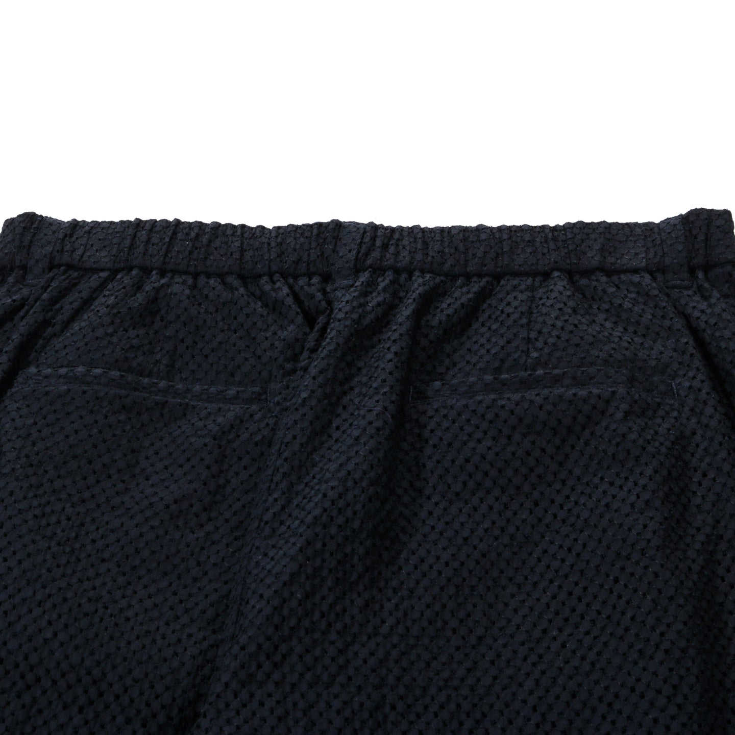 BLUE BLUE JAPAN MEYER LACE TUCKED STRAIGHT PANTS DARK NAVY