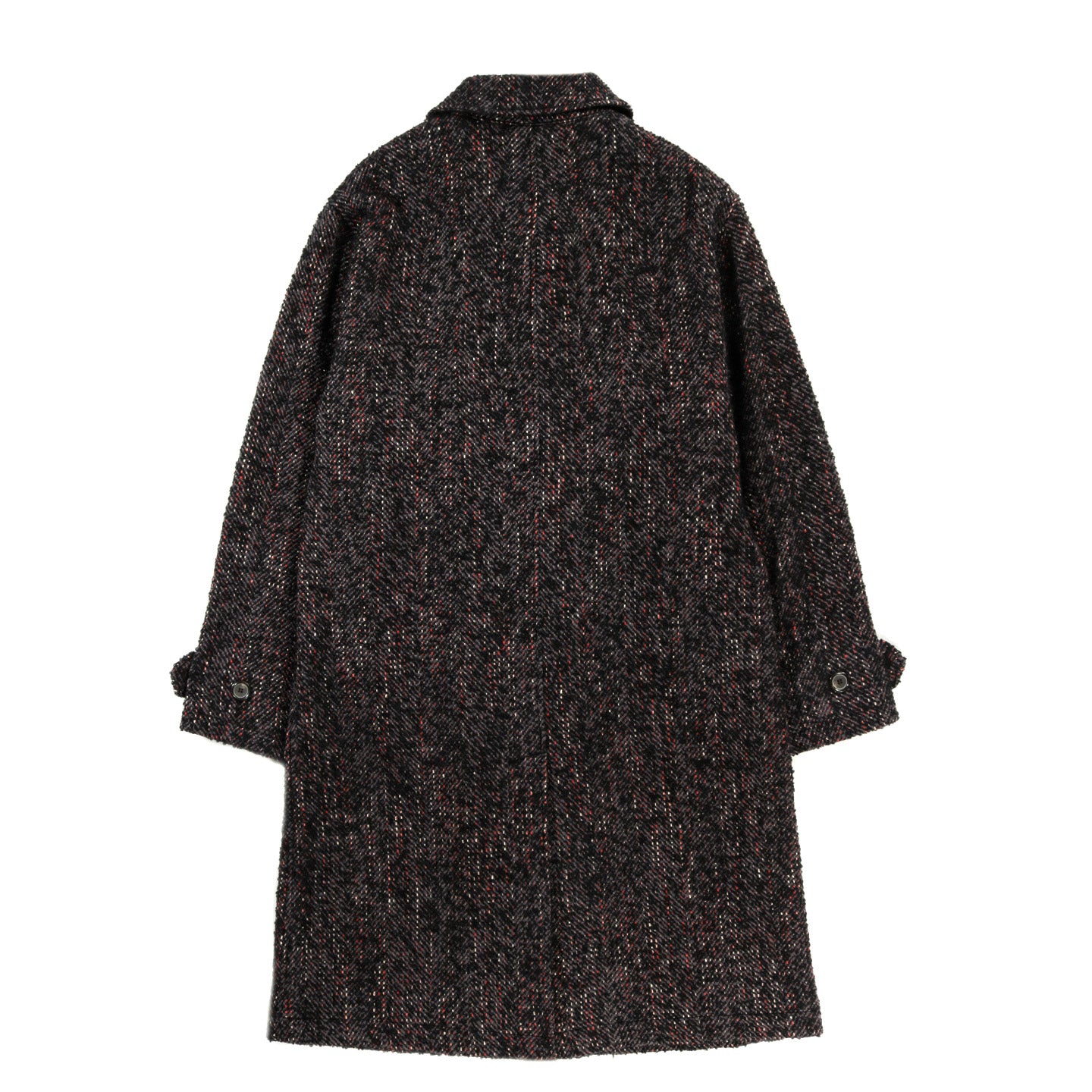 BLUE BLUE JAPAN CITY LIGHTS ROVING TWEED COAT BLACK