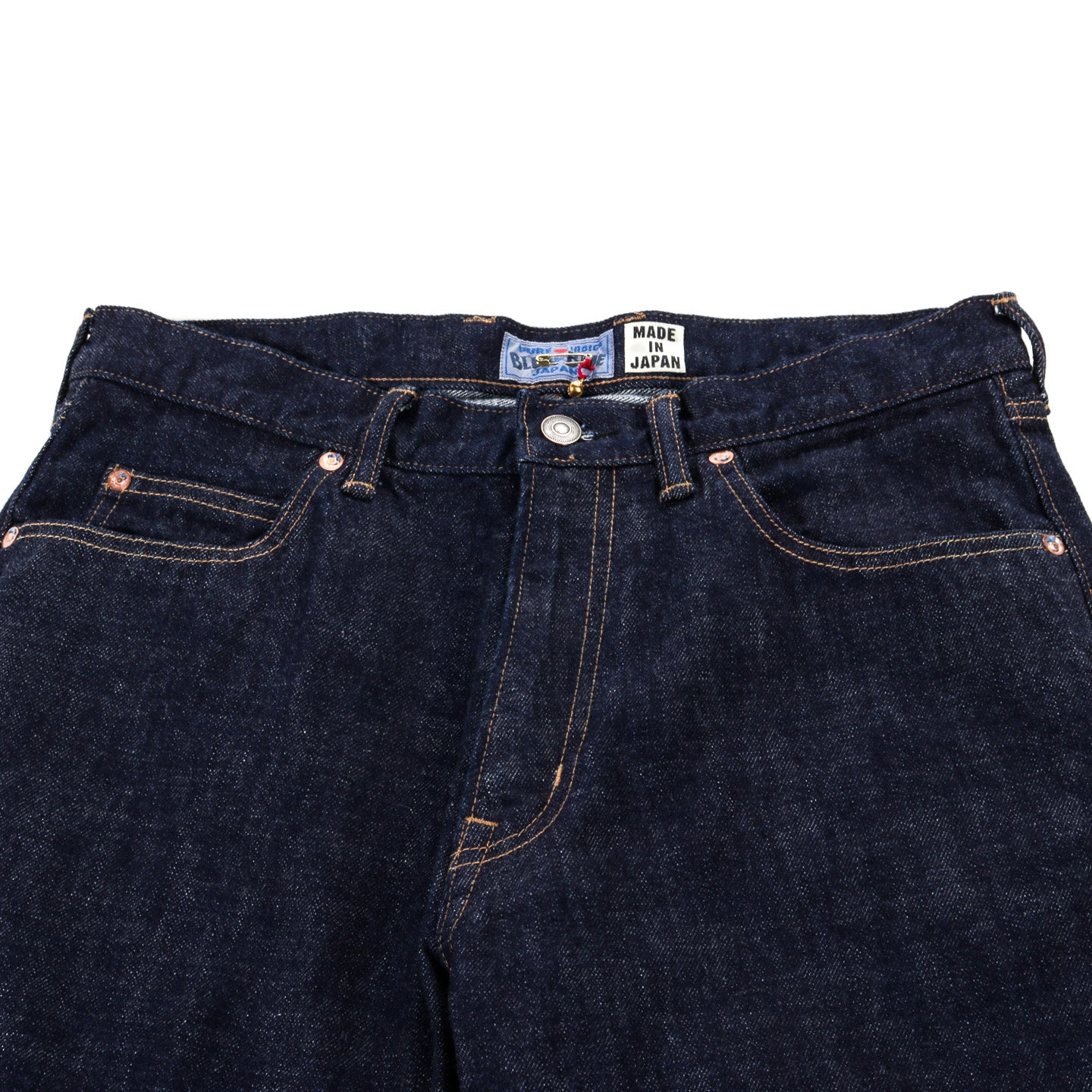 BLUE BLUE JAPAN SELVEDGE DENIM STRAIGHT LEG JEANS ONE WASH