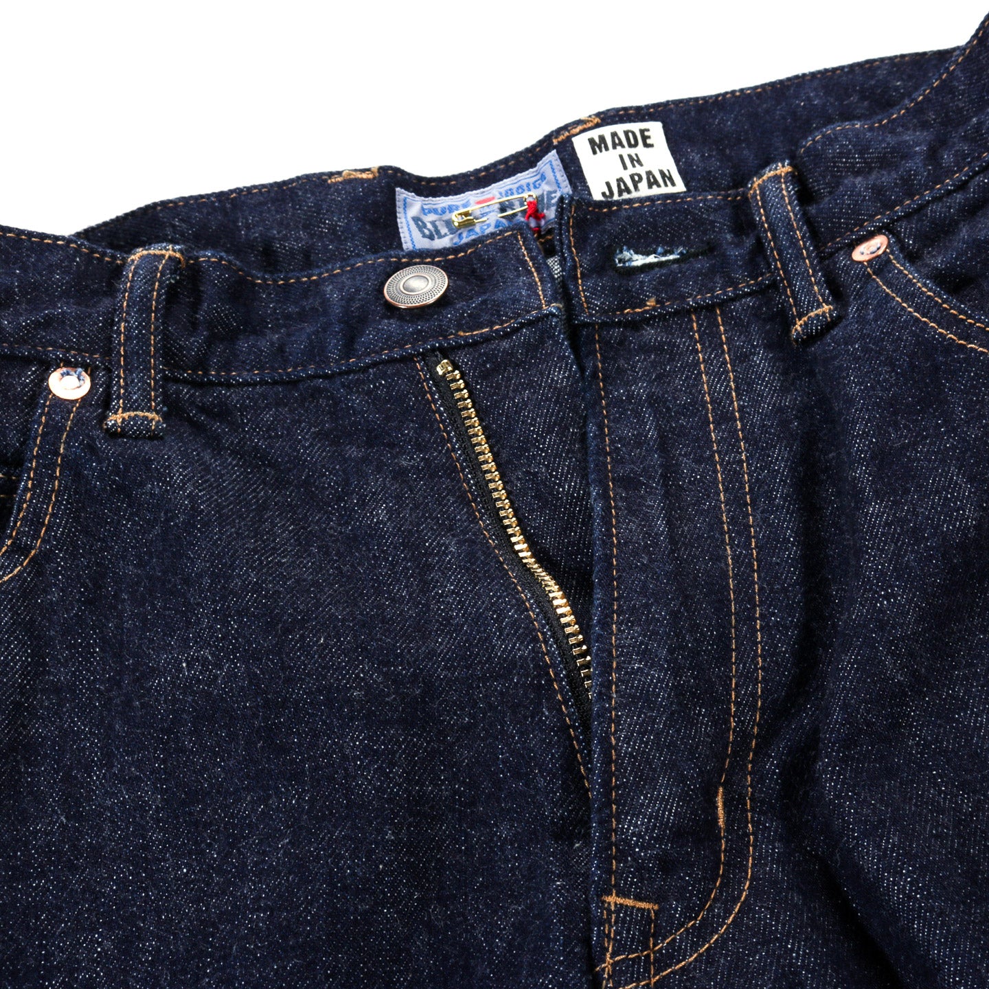 BLUE BLUE JAPAN SELVEDGE DENIM STRAIGHT LEG JEANS ONE WASH