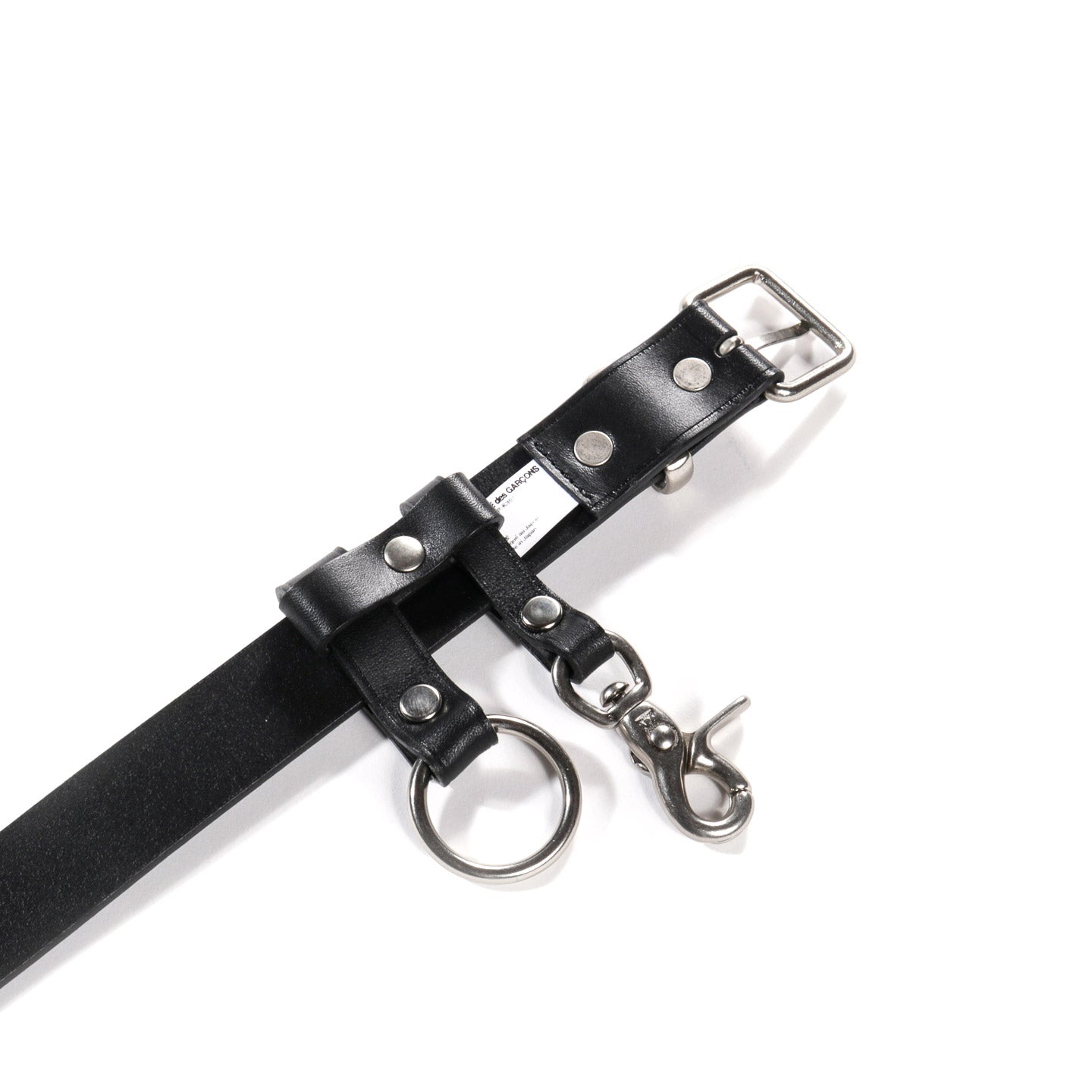 COMME DES GARCONS HOMME K301 LEATHER BELT BLACK