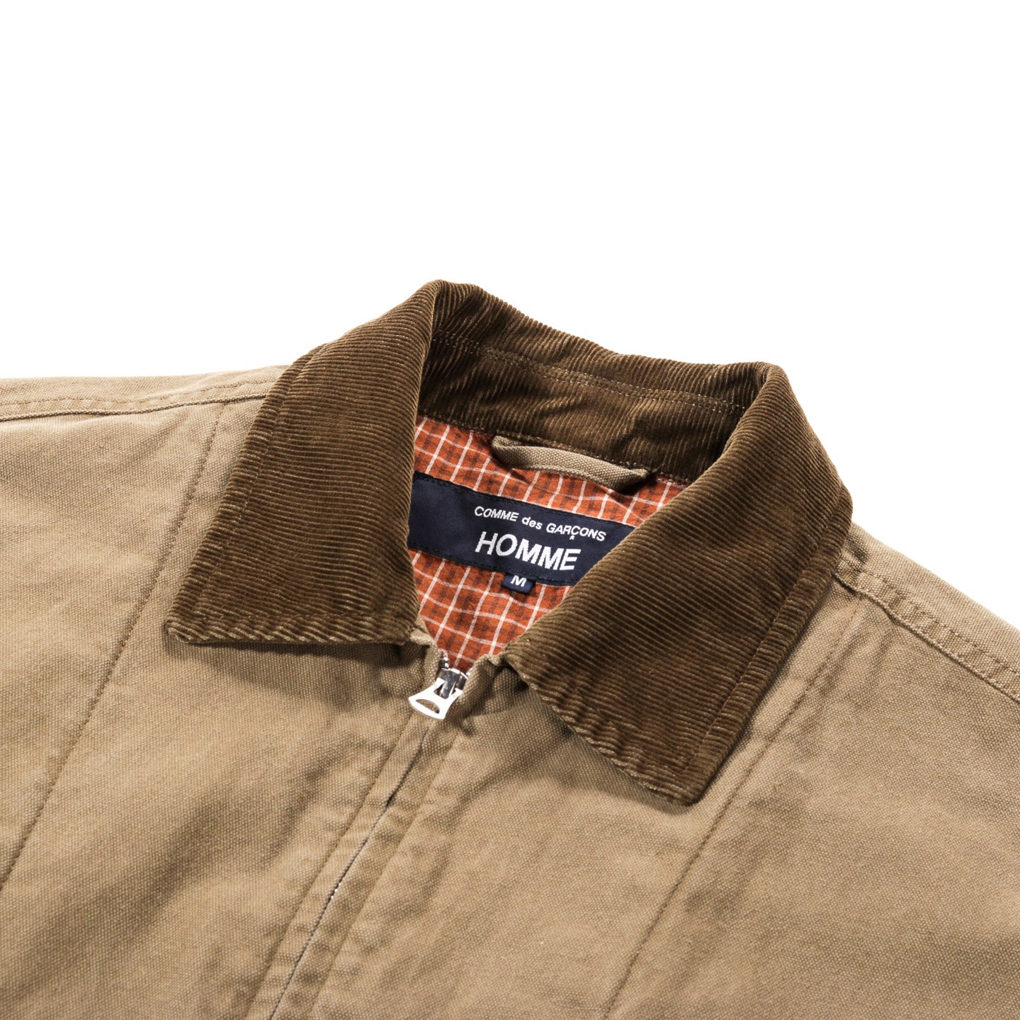 COMME DES GARCONS HOMME J016 WASHED CANVAS WORK JACKET BEIGE