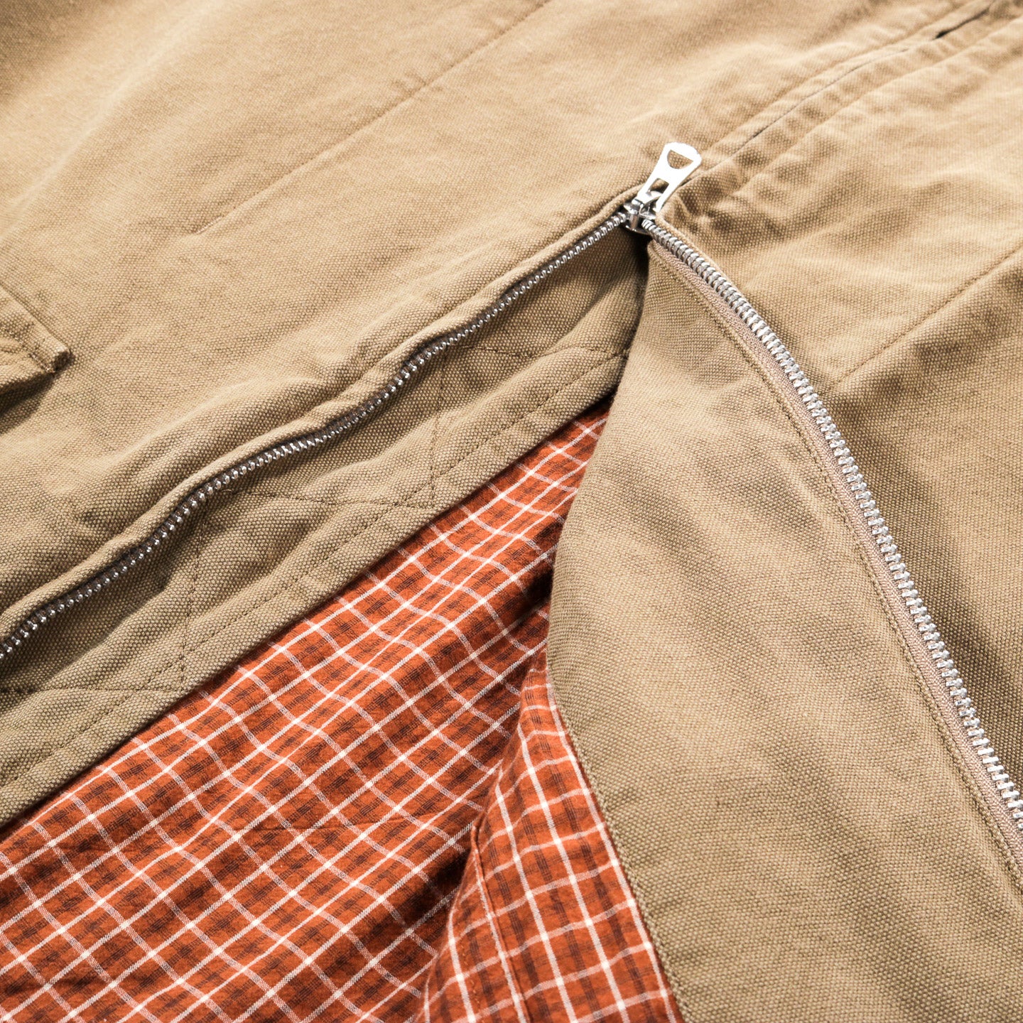 COMME DES GARCONS HOMME J016 WASHED CANVAS WORK JACKET BEIGE