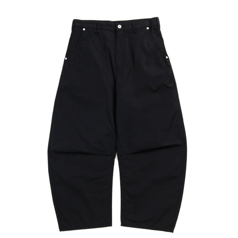 COMME DES GARCONS HOMME P026 WIDE COTTON POPLIN PANTS BLACK