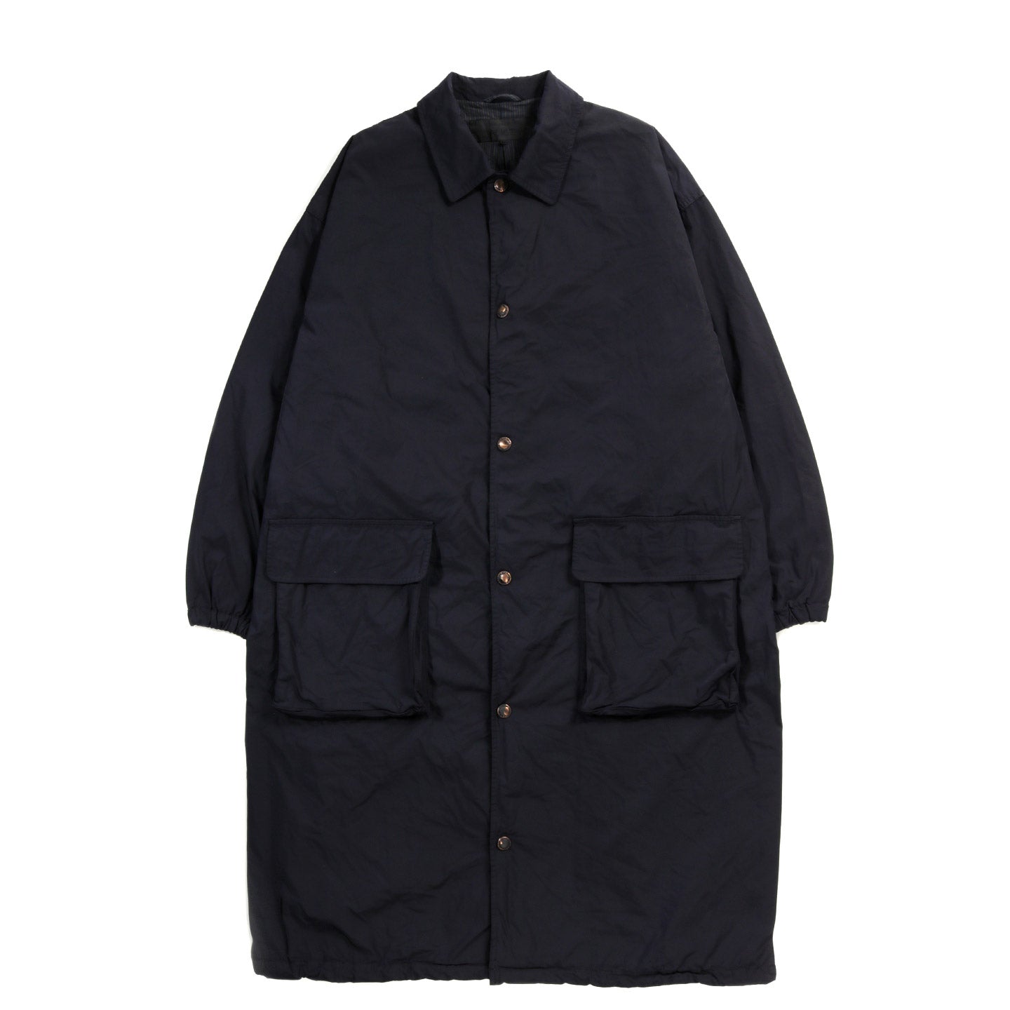 COMME DES GARCONS HOMME C003 POLY OXFORD COAT NAVY