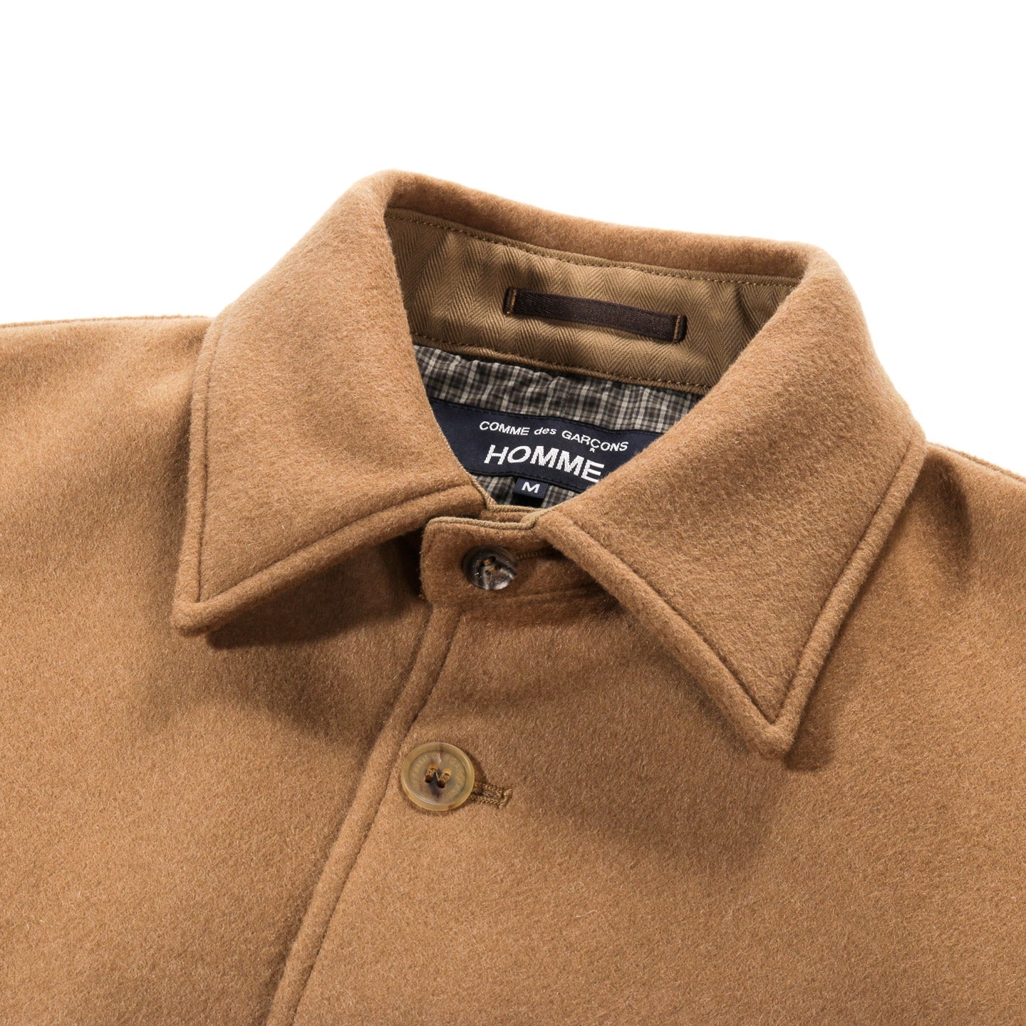 COMME DES GARCONS HOMME J023 BONDED WOOL JACKET CAMEL