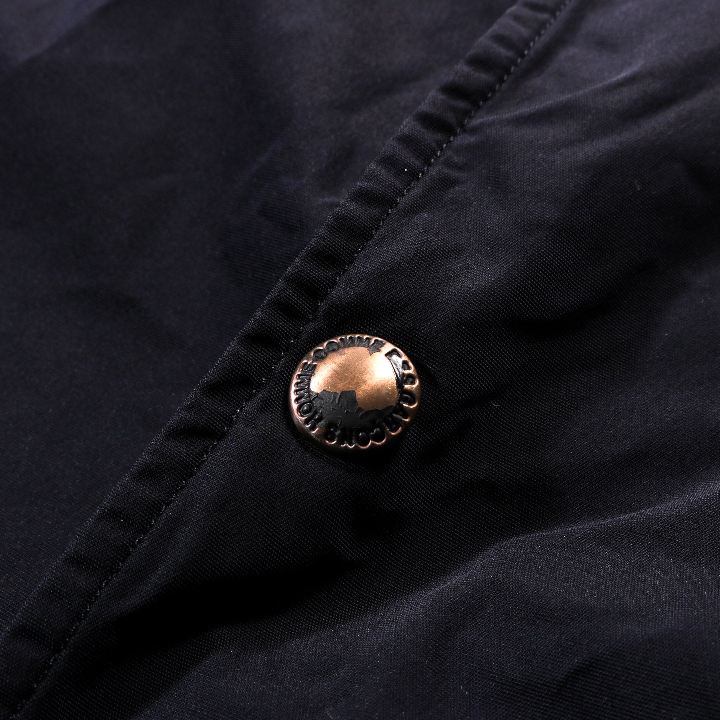 COMME DES GARCONS HOMME C003 POLY OXFORD COAT NAVY