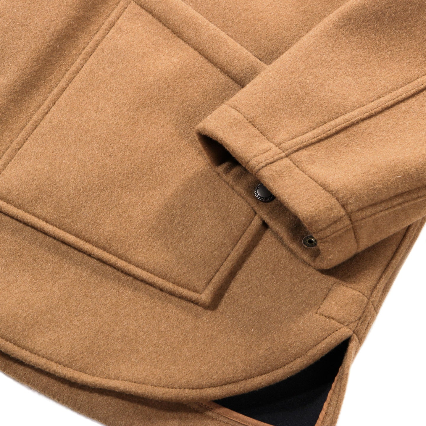 COMME DES GARCONS HOMME J023 BONDED WOOL JACKET CAMEL