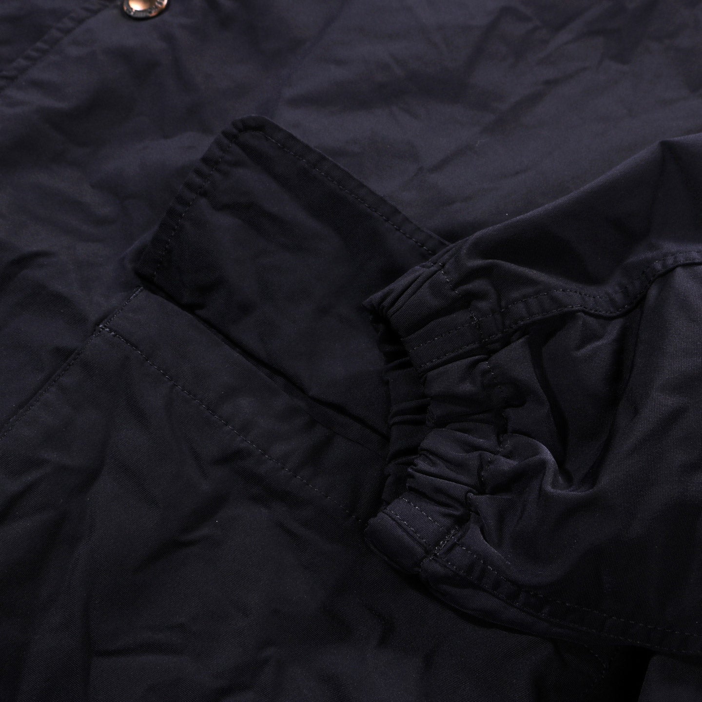 COMME DES GARCONS HOMME C003 POLY OXFORD COAT NAVY