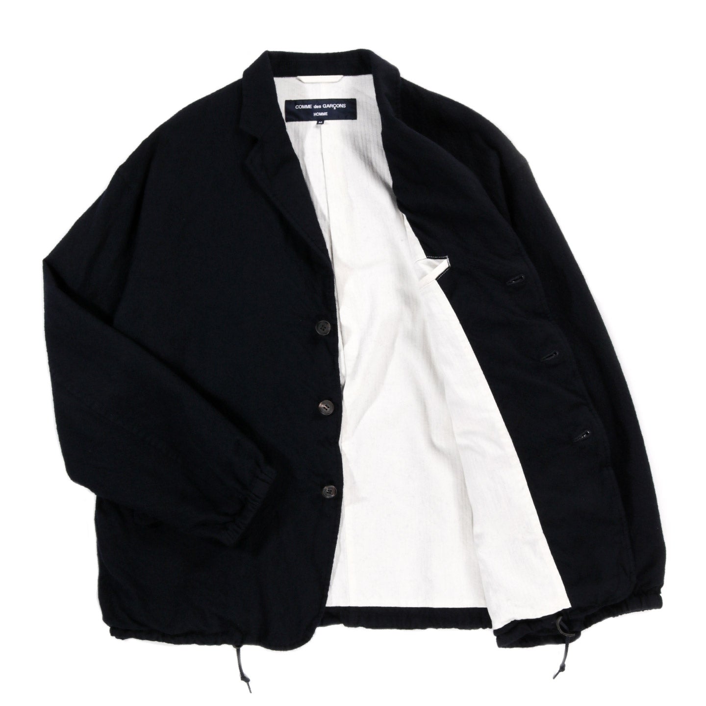 COMME DES GARCONS HOMME J024 WOOL JACKET NAVY | TODAY CLOTHING