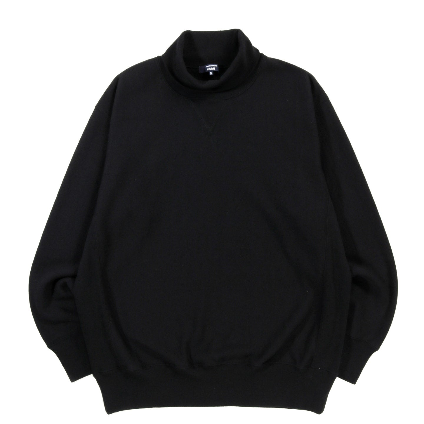 COMME DES GARCONS HOMME T017 OVERSIZED TURTLENECK SWEATSHIRT BLACK