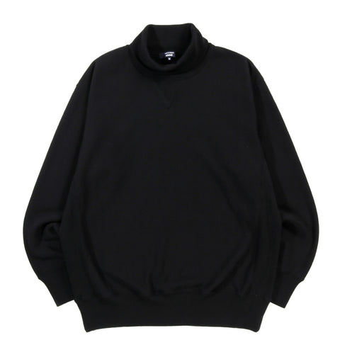 COMME DES GARCONS HOMME T017 OVERSIZED TURTLENECK SWEATSHIRT BLACK