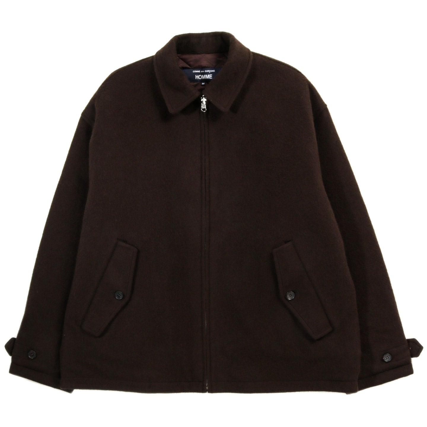 COMME DES GARCONS HOMME J024 REVERSIBLE QUILTED WOOL JACKET BROWN