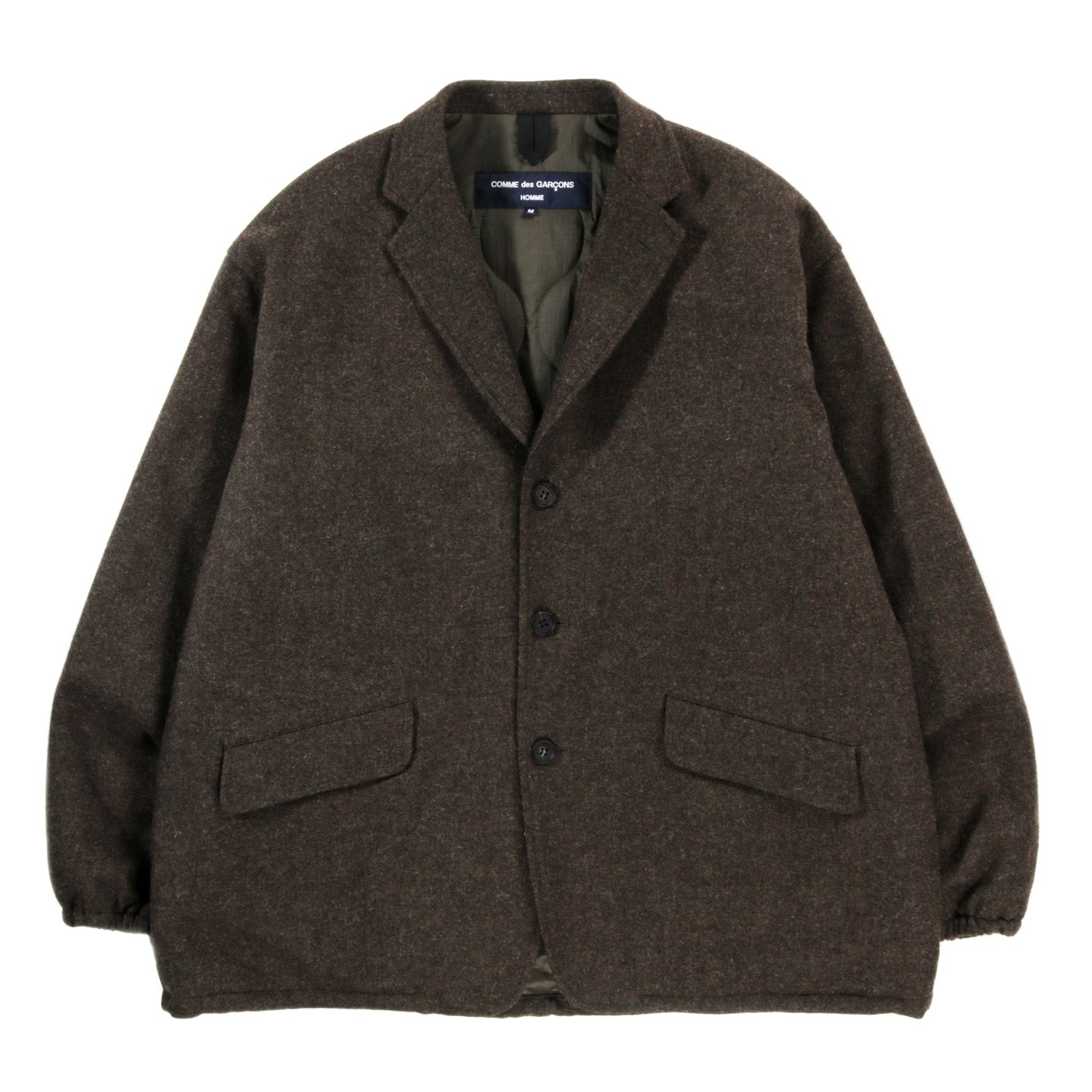 COMME DES GARCONS HOMME J018 INSULATED WOOL JACKET KHAKI