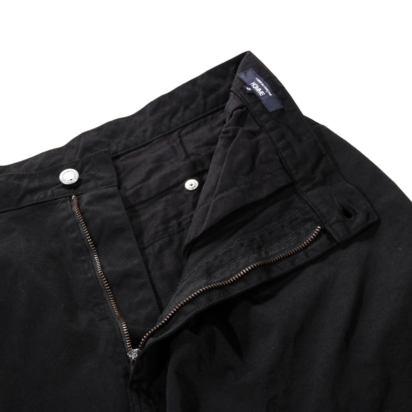 COMME DES GARCONS HOMME P017 NYLON PLEATED PANT BLACK